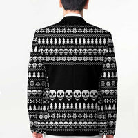 Creepy Christmas Blazer with Skulls Trees and Gothic Holiday Pattern - Wonder Print Shop