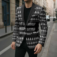 Creepy Christmas Blazer with Skulls Trees and Gothic Holiday Pattern - Wonder Print Shop