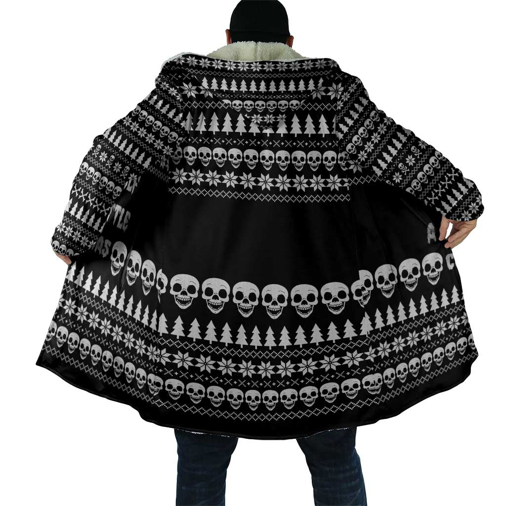 Creepy Christmas Cloak with Skulls Trees and Gothic Holiday Pattern - Wonder Print Shop