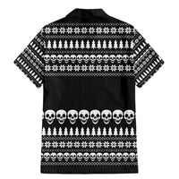 Creepy Christmas Family Matching Mermaid Dress and Hawaiian Shirt with Skulls Trees and Gothic Holiday Pattern - Wonder Print Shop