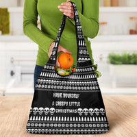 Creepy Christmas Grocery Bag with Skulls Trees and Gothic Holiday Pattern - Wonder Print Shop