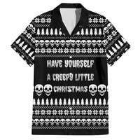 Creepy Christmas Hawaiian Shirt with Skulls Trees and Gothic Holiday Pattern - Wonder Print Shop