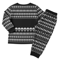 Creepy Christmas Pajama Set with Skulls Trees and Gothic Holiday Pattern - Wonder Print Shop
