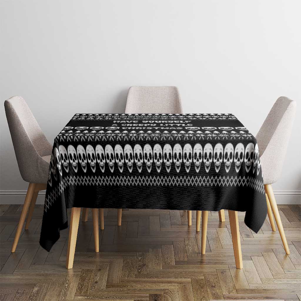 Creepy Christmas Tablecloth with Skulls Trees and Gothic Holiday Pattern - Wonder Print Shop