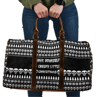 Creepy Christmas Travel Bag with Skulls Trees and Gothic Holiday Pattern - Wonder Print Shop