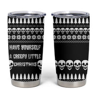 Creepy Christmas Tumbler Cup with Skulls Trees and Gothic Holiday Pattern - Wonder Print Shop