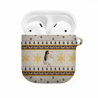 Guinea Pig Christmas AirPods Case with Snowflakes Trees and Reindeer Pattern - Wonder Print Shop