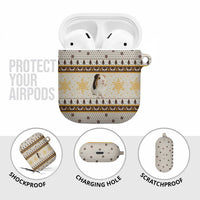 Guinea Pig Christmas AirPods Case with Snowflakes Trees and Reindeer Pattern - Wonder Print Shop