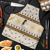 Guinea Pig Christmas Apron with Snowflakes Trees and Reindeer Pattern - Wonder Print Shop