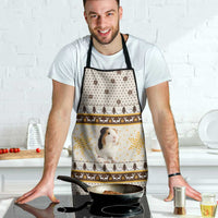 Guinea Pig Christmas Apron with Snowflakes Trees and Reindeer Pattern - Wonder Print Shop