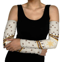 Guinea Pig Christmas Arm Sleeves with Snowflakes Trees and Reindeer Pattern - Wonder Print Shop