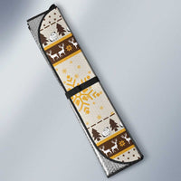 Guinea Pig Christmas Auto Sun Shade with Snowflakes Trees and Reindeer Pattern - Wonder Print Shop