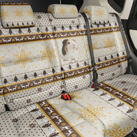 Guinea Pig Christmas Back Car Seat Cover with Snowflakes Trees and Reindeer Pattern - Wonder Print Shop