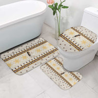 Guinea Pig Christmas Bathroom Set with Snowflakes Trees and Reindeer Pattern - Wonder Print Shop