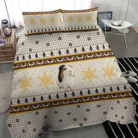 Guinea Pig Christmas Bedding Set with Snowflakes Trees and Reindeer Pattern - Wonder Print Shop