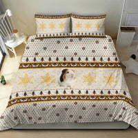 Guinea Pig Christmas Bedding Set with Snowflakes Trees and Reindeer Pattern - Wonder Print Shop