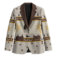 Guinea Pig Christmas Blazer with Snowflakes Trees and Reindeer Pattern - Wonder Print Shop