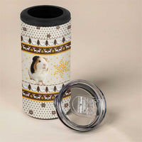 Guinea Pig Christmas 4 in 1 Can Cooler Tumbler with Snowflakes Trees and Reindeer Pattern - Wonder Print Shop