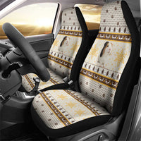 Guinea Pig Christmas Car Seat Cover with Snowflakes Trees and Reindeer Pattern - Wonder Print Shop