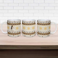 Guinea Pig Christmas Ceramic Mug with Snowflakes Trees and Reindeer Pattern - Wonder Print Shop