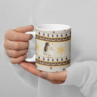 Guinea Pig Christmas Ceramic Mug with Snowflakes Trees and Reindeer Pattern - Wonder Print Shop