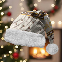 Guinea Pig Christmas Santa Hat with Snowflakes Trees and Reindeer Pattern - Wonder Print Shop