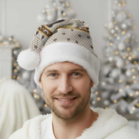 Guinea Pig Christmas Santa Hat with Snowflakes Trees and Reindeer Pattern - Wonder Print Shop