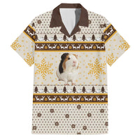 Guinea Pig Christmas Family Matching Tank Maxi Dress and Hawaiian Shirt with Snowflakes Trees and Reindeer Pattern - Wonder Print Shop