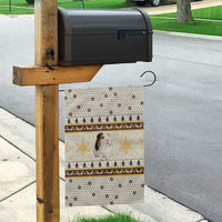 Guinea Pig Christmas Garden Flag with Snowflakes Trees and Reindeer Pattern - undefined