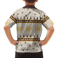 Guinea Pig Christmas Hawaiian Shirt with Snowflakes Trees and Reindeer Pattern - Wonder Print Shop