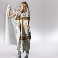 Guinea Pig Christmas Hooded Blanket with Snowflakes Trees and Reindeer Pattern - Wonder Print Shop