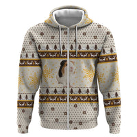 Guinea Pig Christmas Hoodie with Snowflakes Trees and Reindeer Pattern - Wonder Print Shop