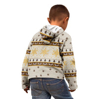 Guinea Pig Christmas Kid Hoodie with Snowflakes Trees and Reindeer Pattern - Wonder Print Shop