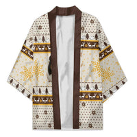 Guinea Pig Christmas Kimono with Snowflakes Trees and Reindeer Pattern - Wonder Print Shop