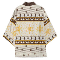 Guinea Pig Christmas Kimono with Snowflakes Trees and Reindeer Pattern - Wonder Print Shop