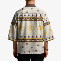 Guinea Pig Christmas Kimono with Snowflakes Trees and Reindeer Pattern - Wonder Print Shop