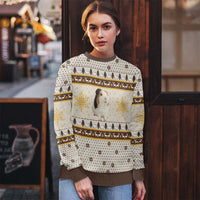 Guinea Pig Christmas Ugly Christmas Sweater with Snowflakes Trees and Reindeer Pattern - Wonder Print Shop