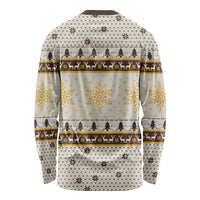 Guinea Pig Christmas Long Sleeve Shirt with Snowflakes Trees and Reindeer Pattern - Wonder Print Shop