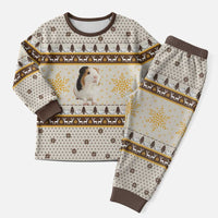 Guinea Pig Christmas Pajama Set with Snowflakes Trees and Reindeer Pattern - Wonder Print Shop