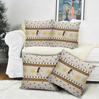 Guinea Pig Christmas Pillow Cover with Snowflakes Trees and Reindeer Pattern - Wonder Print Shop