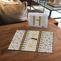 Guinea Pig Christmas Puzzle with Snowflakes Trees and Reindeer Pattern - Wonder Print Shop
