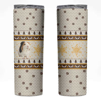 Guinea Pig Christmas Skinny Tumbler with Snowflakes Trees and Reindeer Pattern - Wonder Print Shop