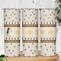 Guinea Pig Christmas Skinny Tumbler with Snowflakes Trees and Reindeer Pattern - Wonder Print Shop