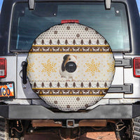 Guinea Pig Christmas Spare Tire Cover with Snowflakes Trees and Reindeer Pattern - Wonder Print Shop