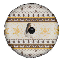 Guinea Pig Christmas Spare Tire Cover with Snowflakes Trees and Reindeer Pattern - Wonder Print Shop