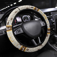 Guinea Pig Christmas Steering Wheel Cover with Snowflakes Trees and Reindeer Pattern - Wonder Print Shop