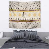 Guinea Pig Christmas Tapestry with Snowflakes Trees and Reindeer Pattern - Wonder Print Shop