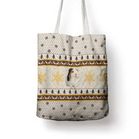Guinea Pig Christmas Tote Bag with Snowflakes Trees and Reindeer Pattern - Wonder Print Shop