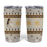 Guinea Pig Christmas Tumbler Cup with Snowflakes Trees and Reindeer Pattern - Wonder Print Shop