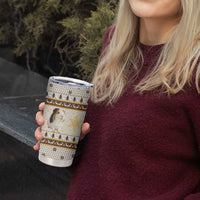 Guinea Pig Christmas Tumbler Cup with Snowflakes Trees and Reindeer Pattern - Wonder Print Shop